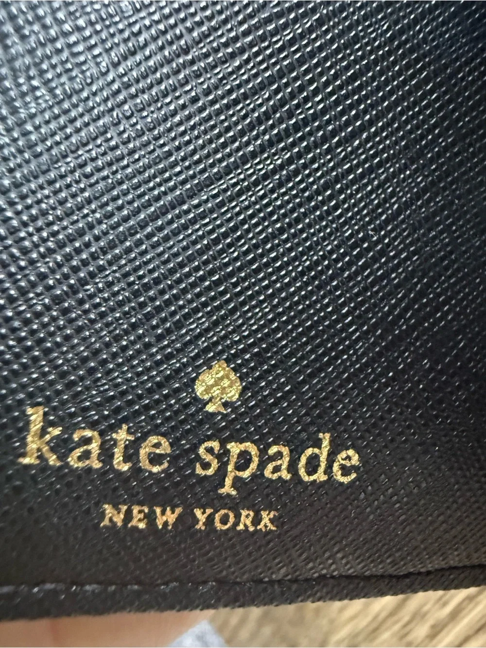 Kate Spade- Cameron Street Saffiano Leather Passport/Wallet Holder Black